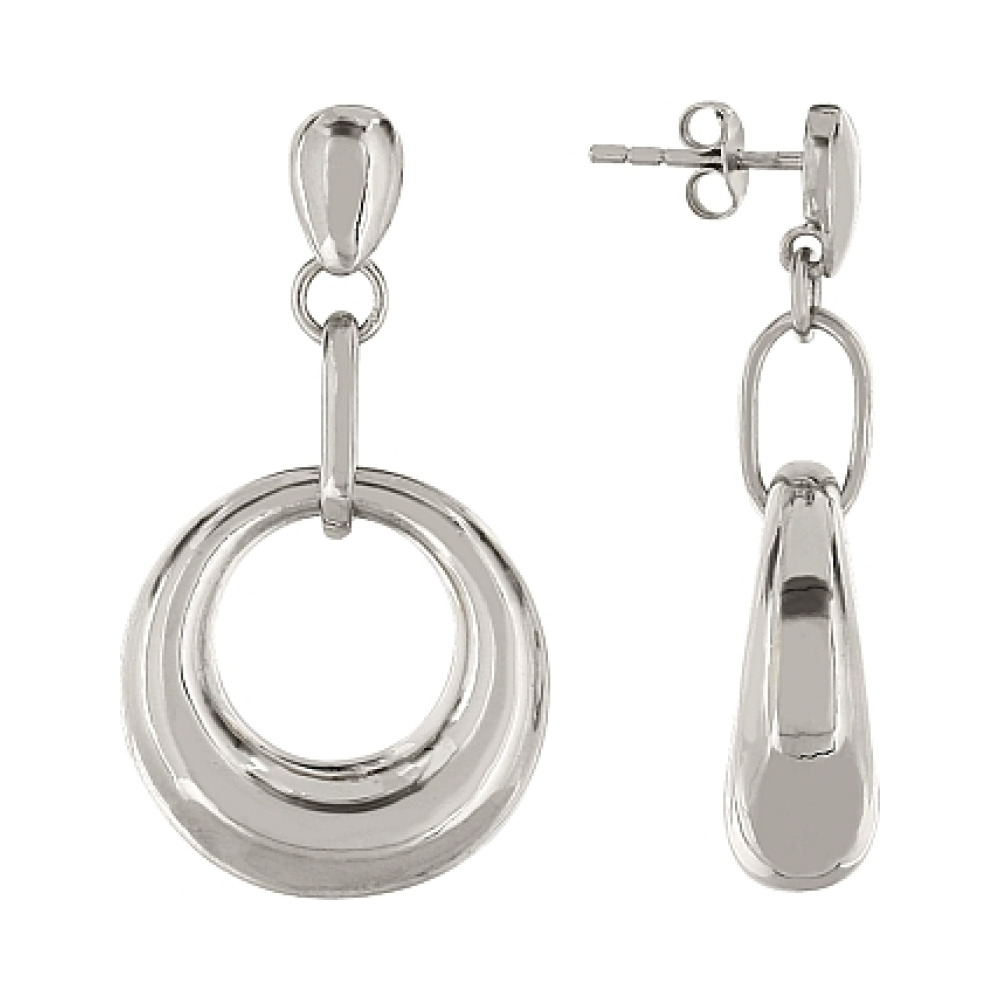 Серебряные серьги без камня № 82994