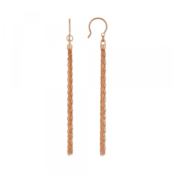 Золотые серьги без камня № 108701