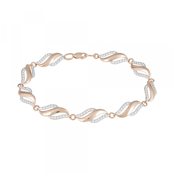 Золотой браслет с фианитами № 124356