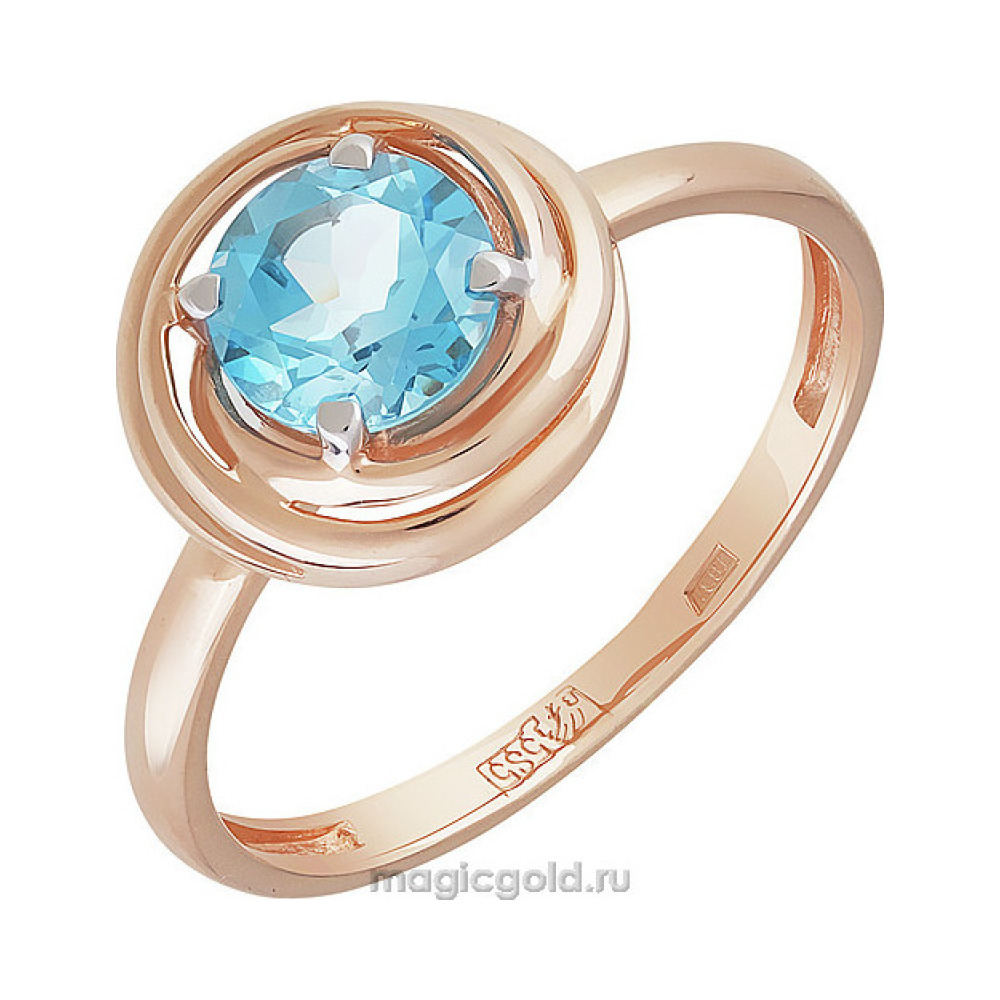 Золотое кольцо с топазом № 160497