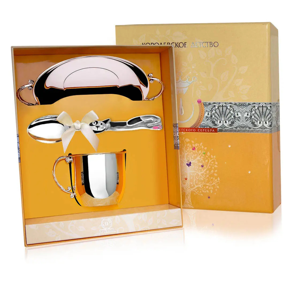 Набор детский Котик с эм (3пр.кр+бл+л)+футляр