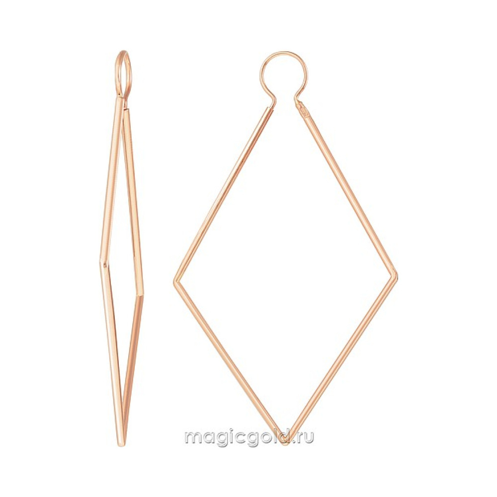 Золотые серьги конго № 173353