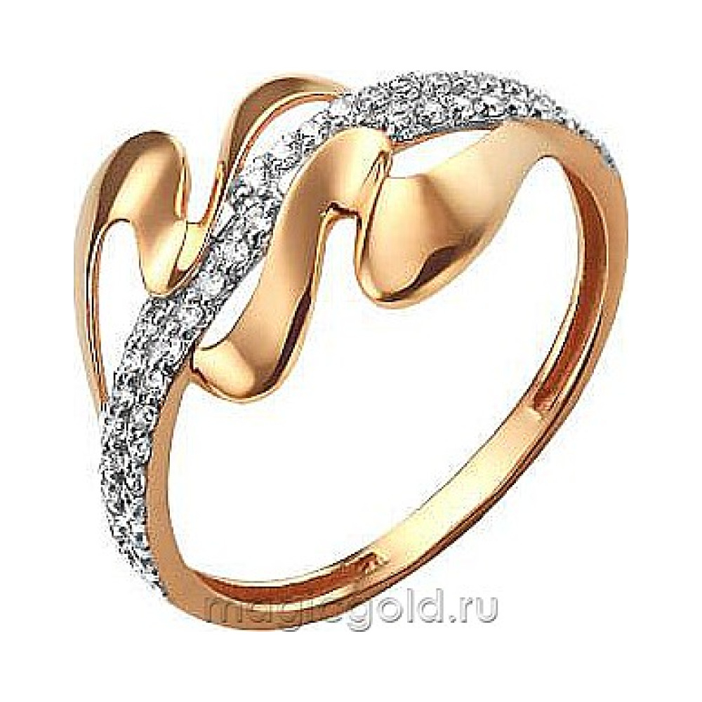 Золотое кольцо с фианитом № 174173