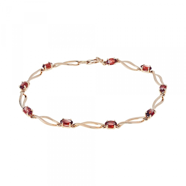 Золотой браслет с гранатом № 116913
