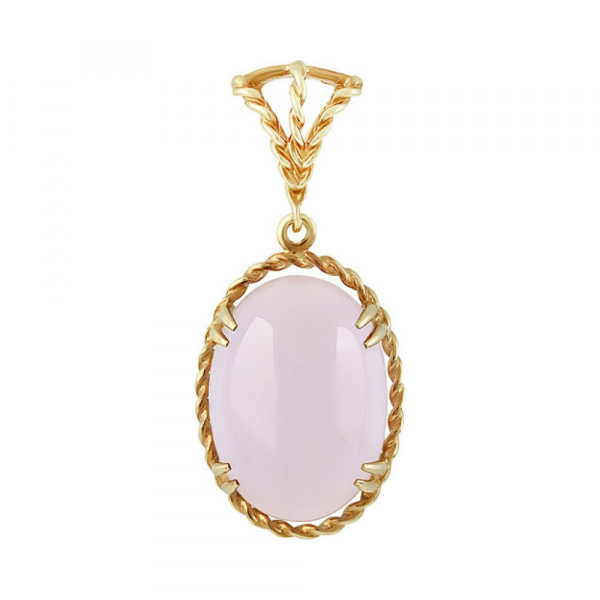 Серебряная подвеска с алпанитом и золотым покрытием № 132396