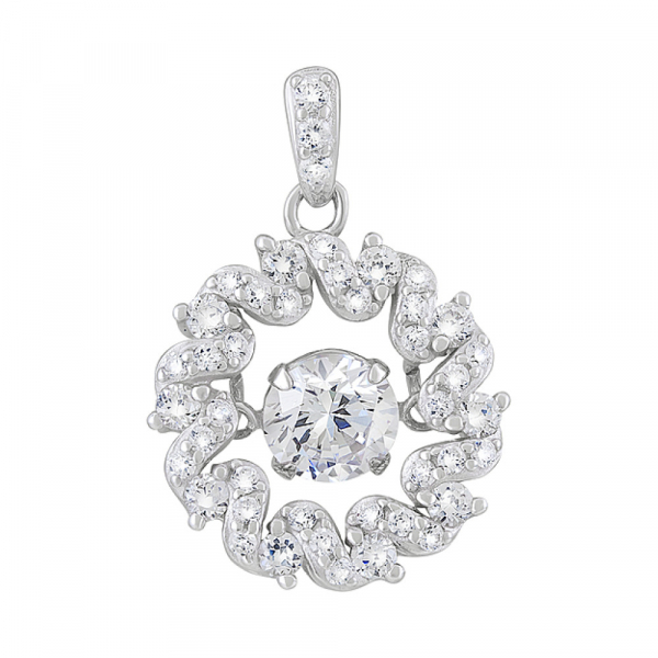 Серебряная подвеска с фианитами № 127728
