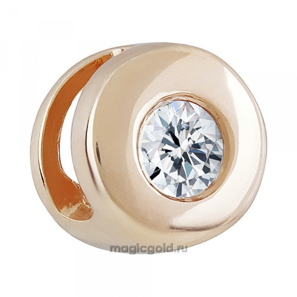 Золотая подвеска с фианитом № 139652