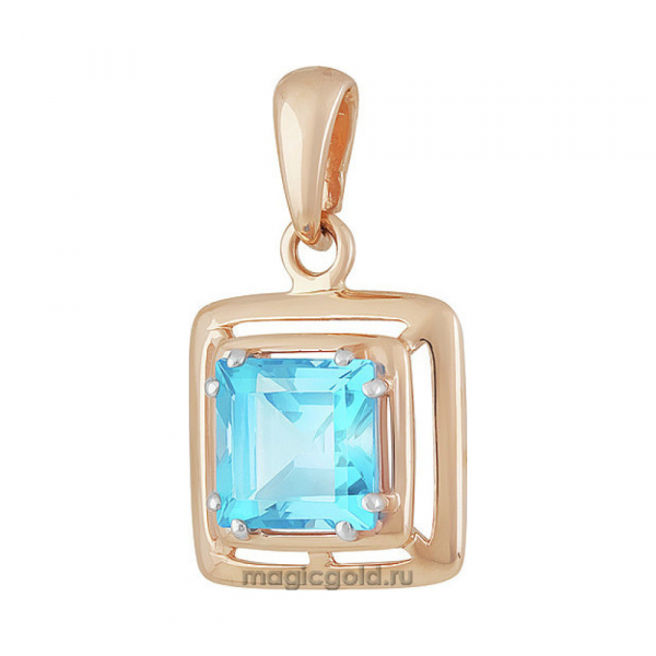 Золотая подвеска с топазом № 160448
