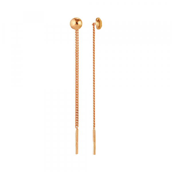 Золотые серьги без камня № 142270