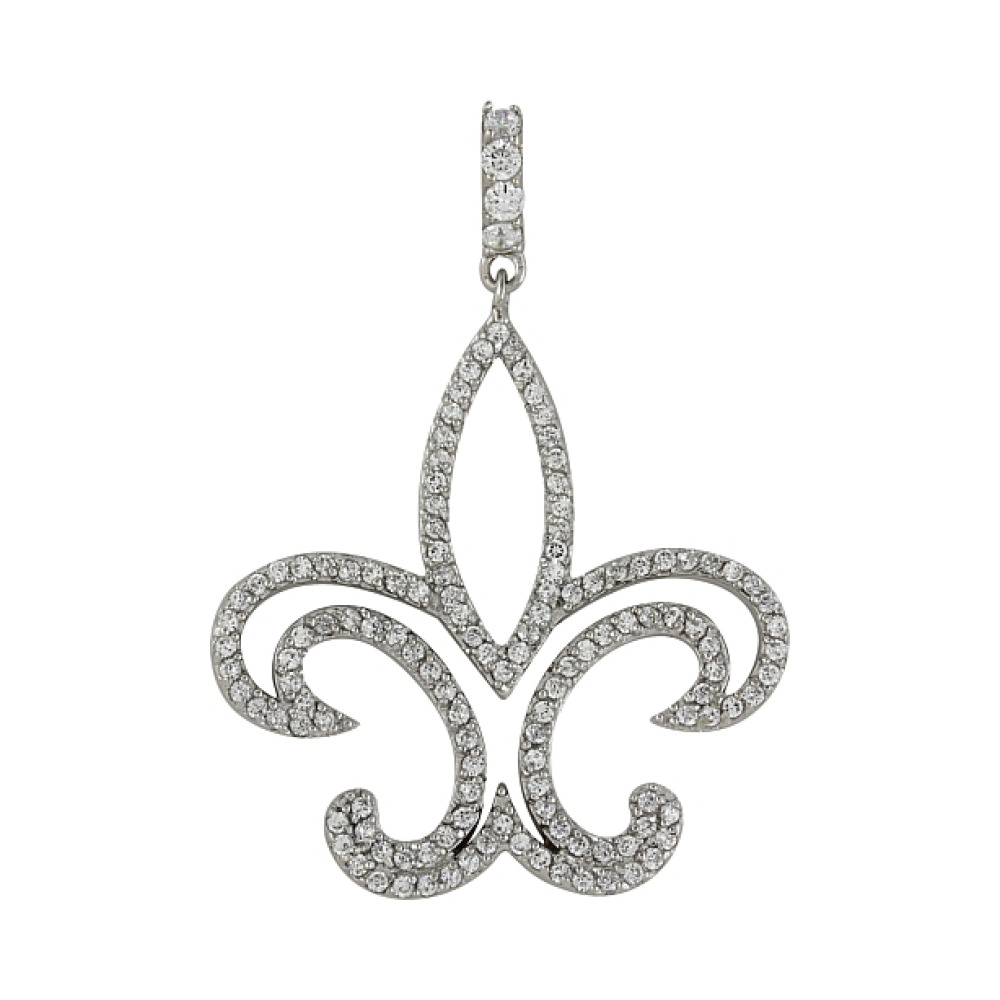 Серебряная подвеска с фианитом № 99440