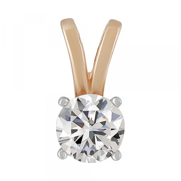 Золотая подвеска с фианитом № 133859