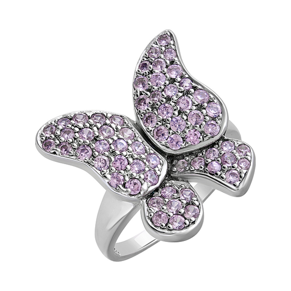 Серебряное кольцо с фианитом № 68283