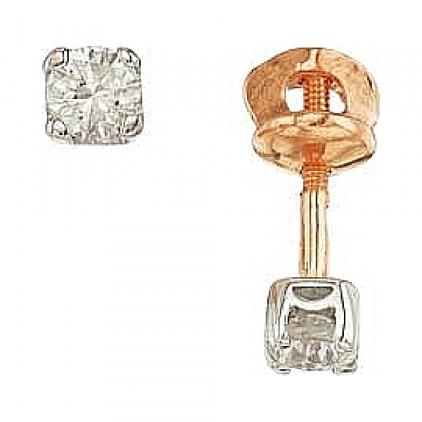 Пуссеты с бриллиантом № 26812