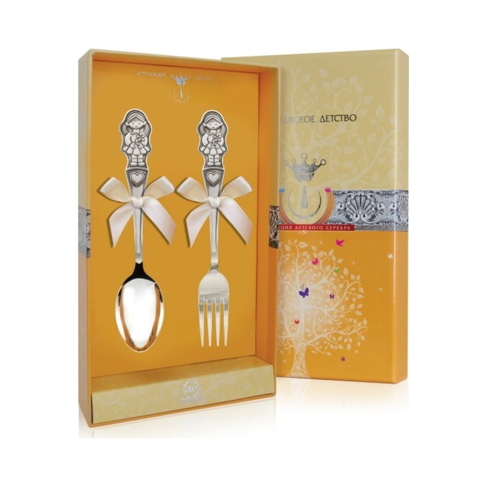 Набор детский "Девочка" черн. (2пр.вил+лож)