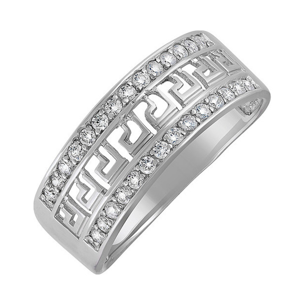 Серебряное кольцо с фианитом № 135874