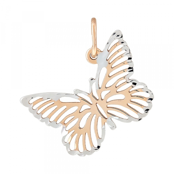 Золотая подвеска без камня с алмазкой № 97361