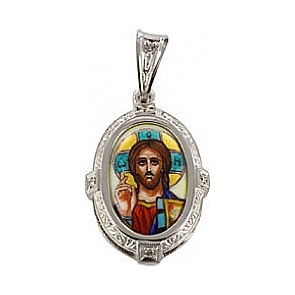 Икона с бриллиантом и эмалью № 25272