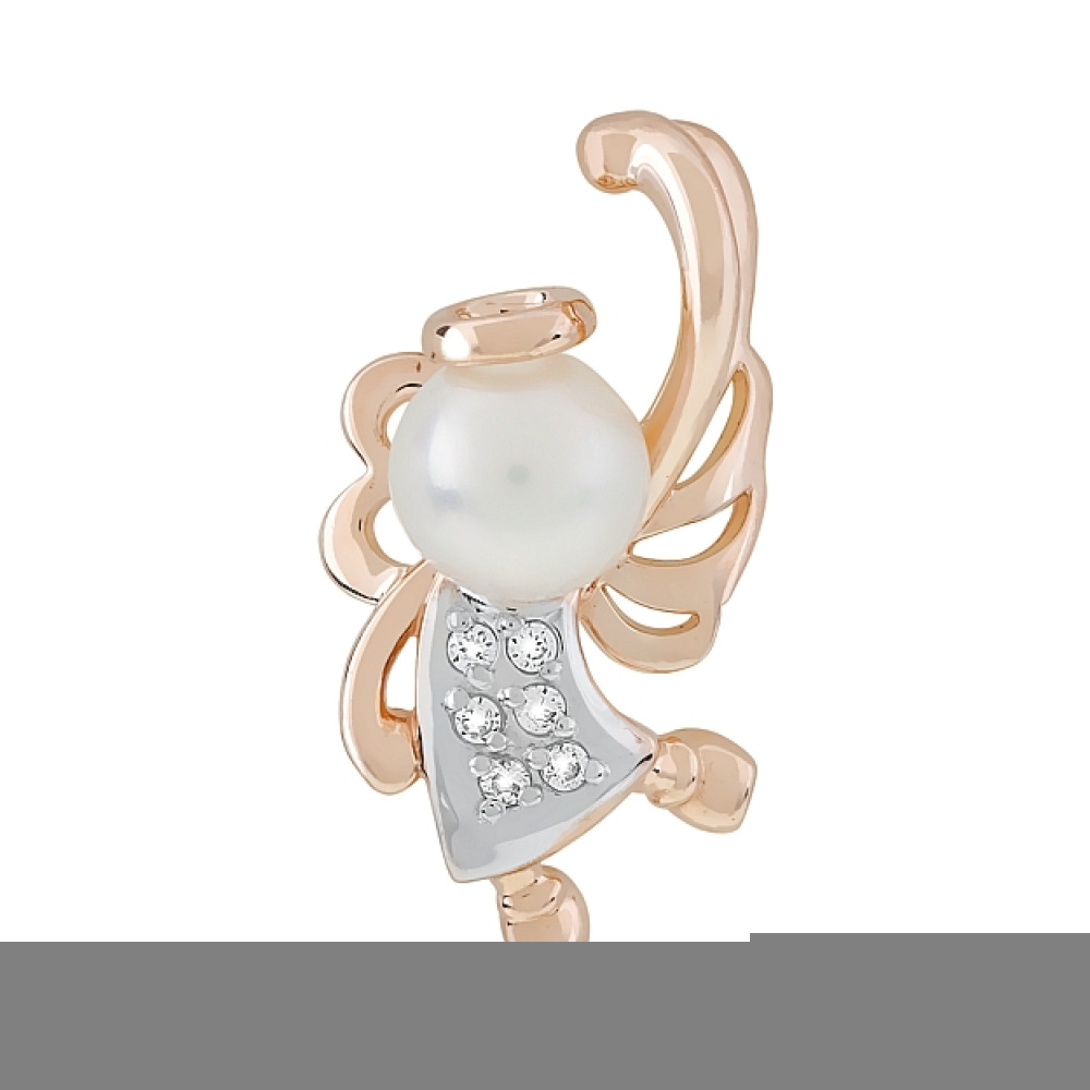 Золотая подвеска с жемчугом № 116918