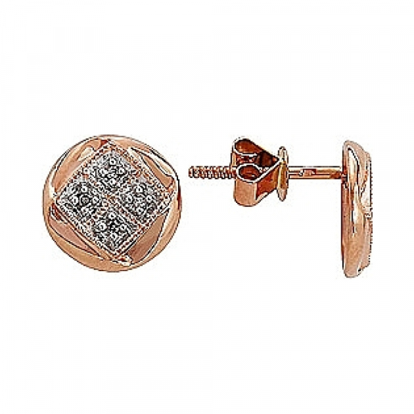 Пуссеты с бриллиантами № 75424