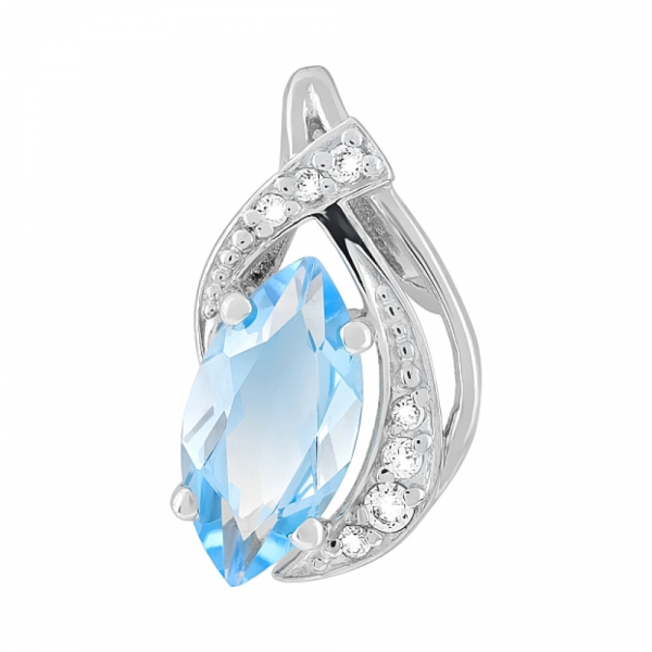 Золотая подвеска с топазом и фианитом № 120768