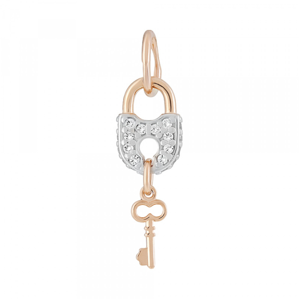 Золотая подвеска с фианитами № 129211