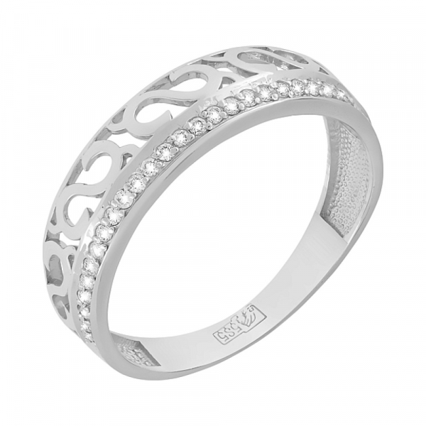 Золотое кольцо с бриллиантом № 119047