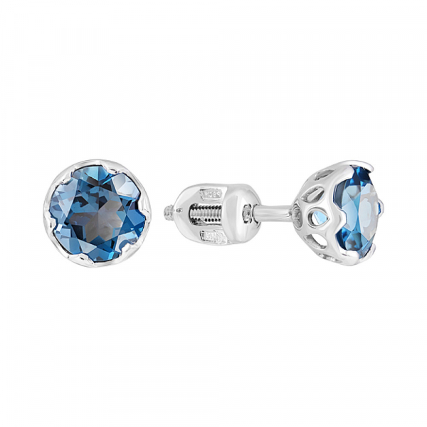 Пуссеты с топазом № 121268