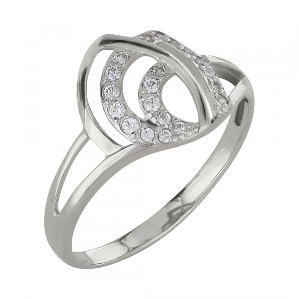 Золотое кольцо с фианитом № 97005