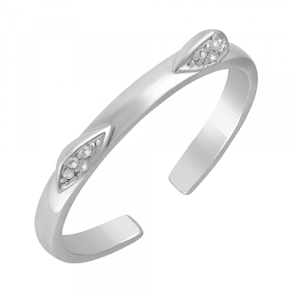 Серебряное кольцо с фианитом № 128045