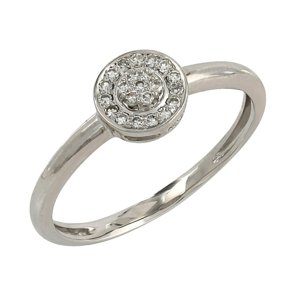 Золотое кольцо с бриллиантом № 106683