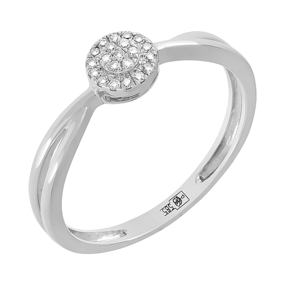 Золотое кольцо с бриллиантом № 104952