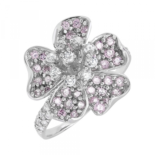 Серебряное кольцо с фианитами № 116613