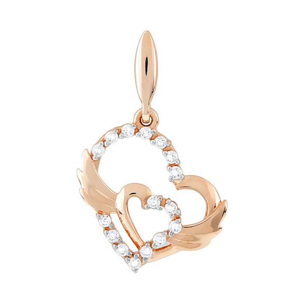 Золотая подвеска с фианитами № 100342