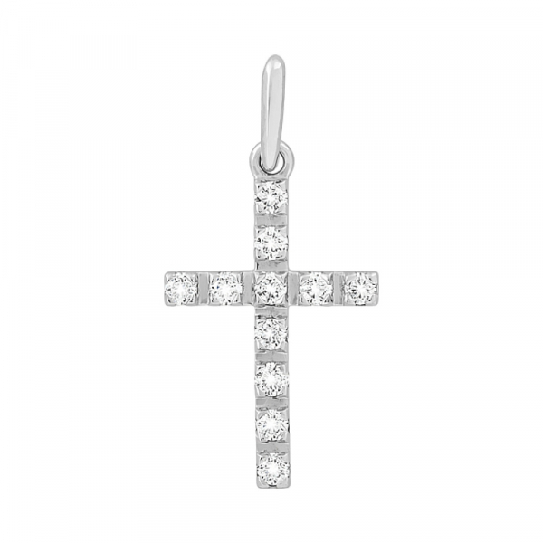 Золотая подвеска с бриллиантом № 71456