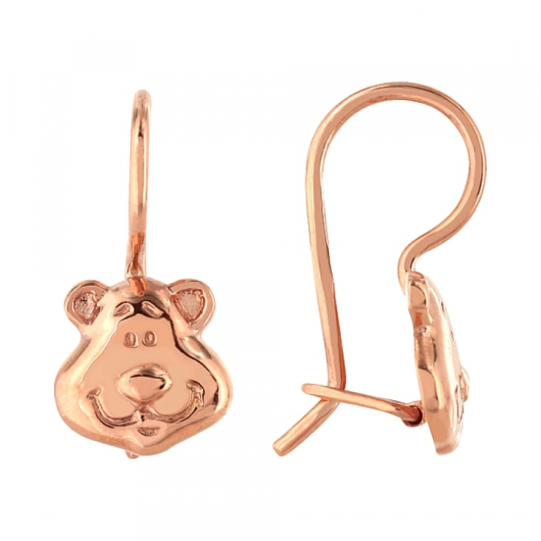 Золотые серьги без камня № 84488