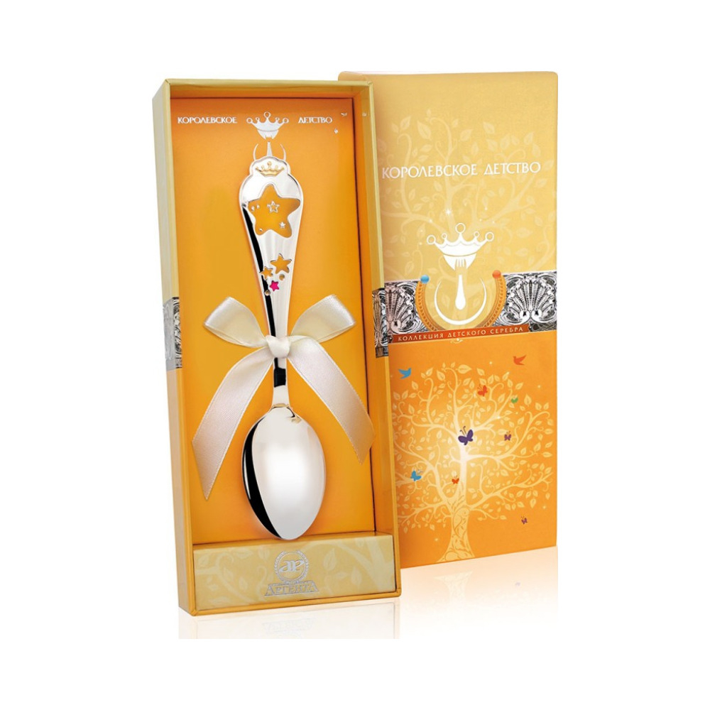 Детская серебряная ложка «Звезда» 441ЛЖ05808