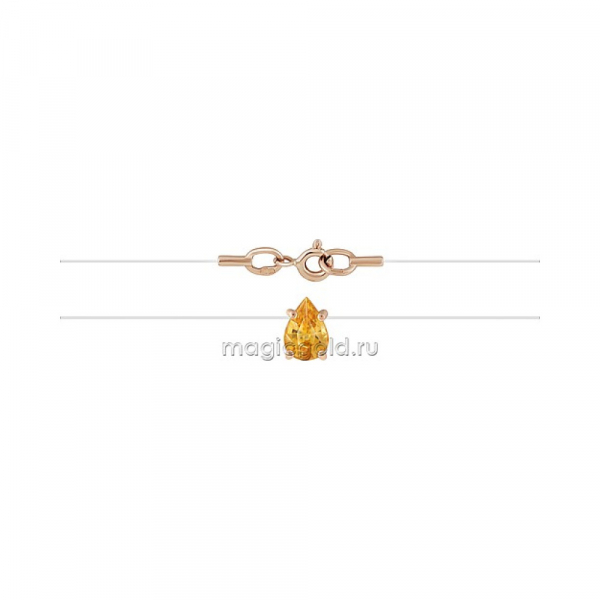 Золотое колье с желтым сапфиром № 172511