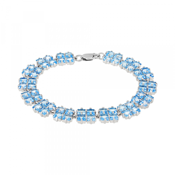 Серебряный браслет с топазом № 123882