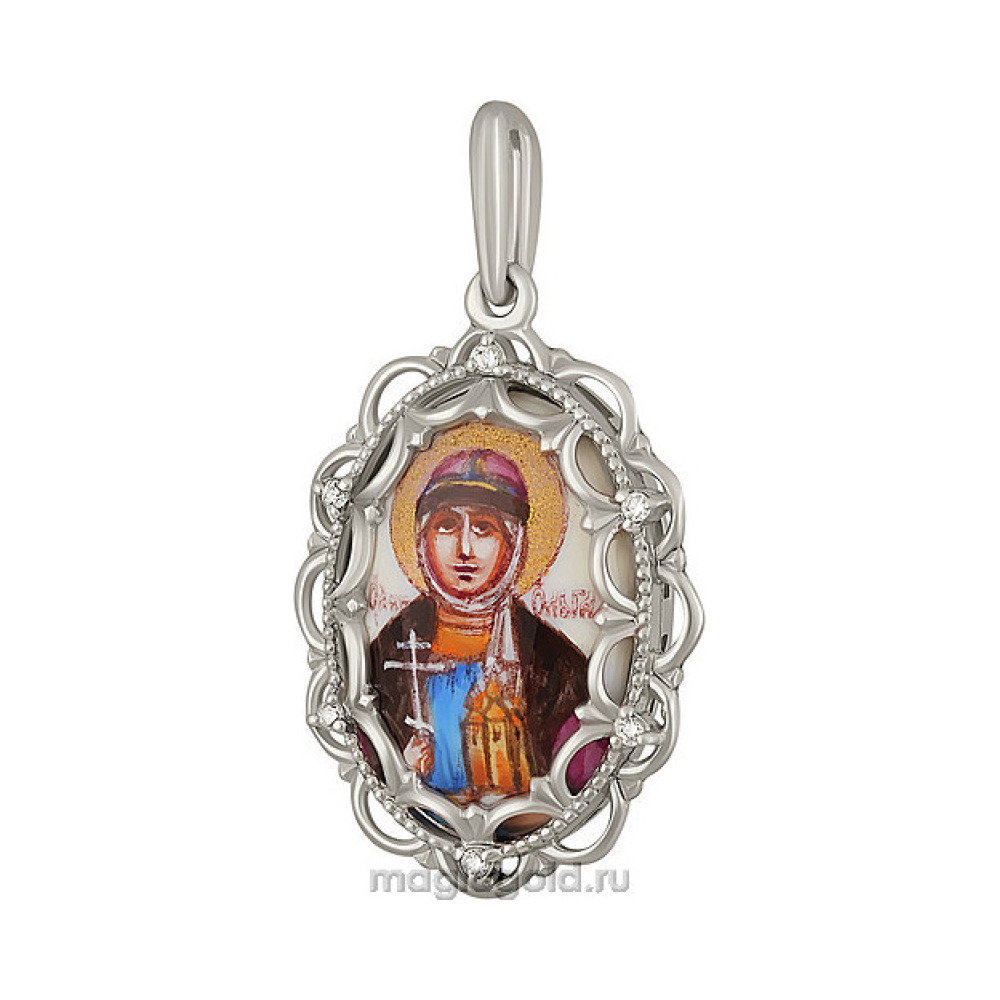 Икона с фианитами и эмалью № 131995