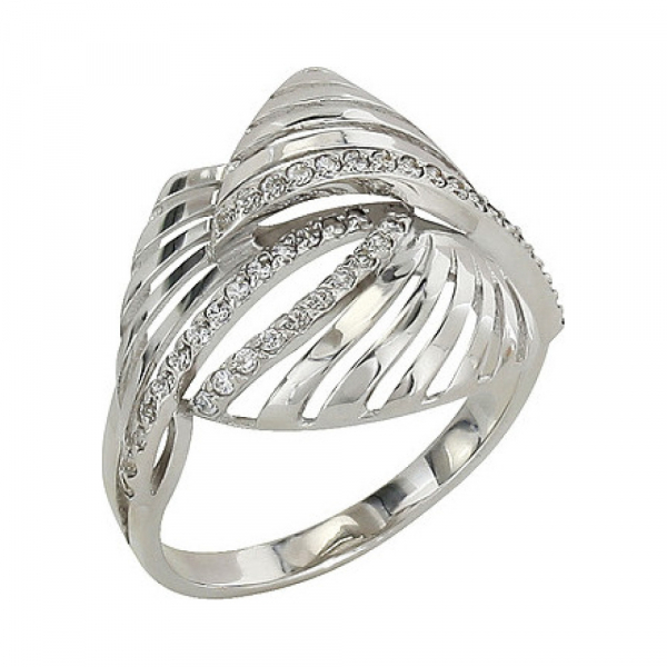 Золотое кольцо с фианитом № 95036