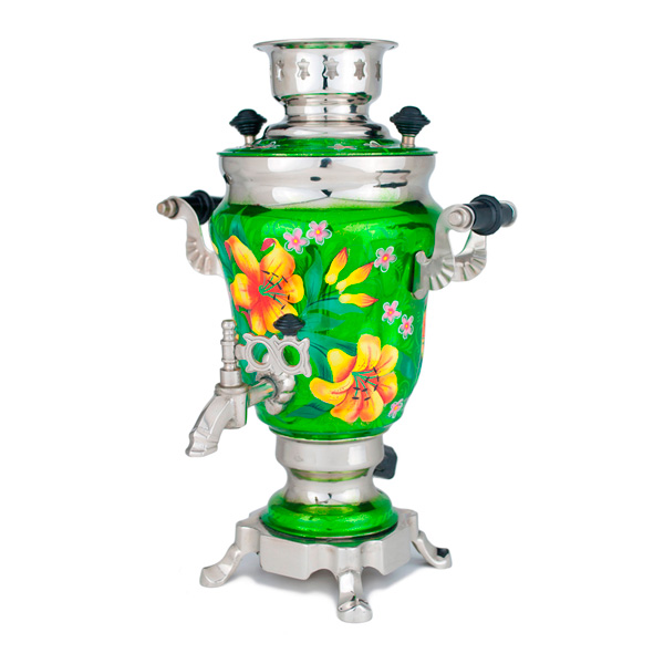 Самовар электрический "тюльпан", 1.5 литра, роспись № 42а