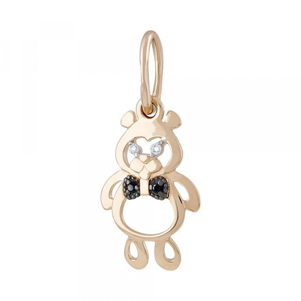 Золотая подвеска с фианитом № 134977