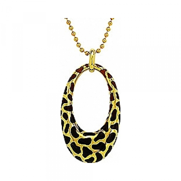 Серебряное колье каучук с серебром и золот. покрытием № 83088