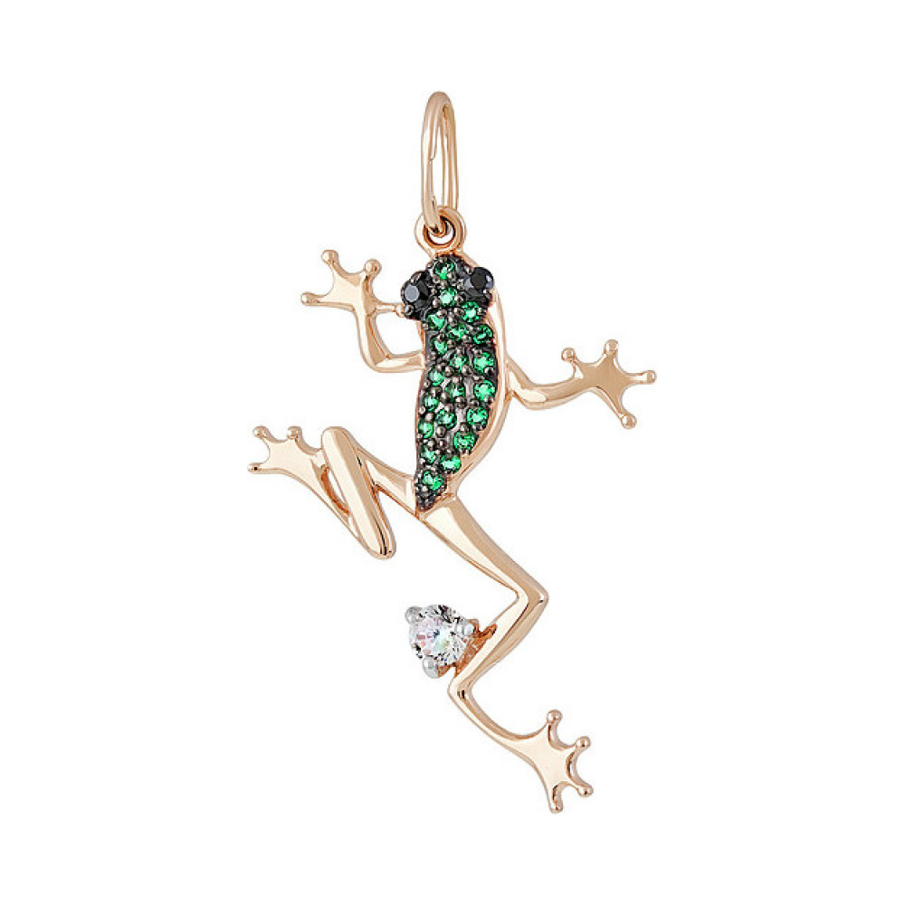 Золотая подвеска с фианитом № 138044