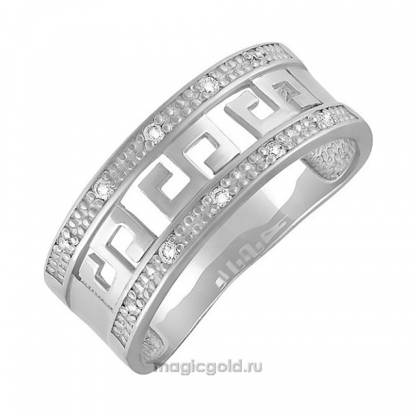 Серебряное кольцо с фианитом № 134156