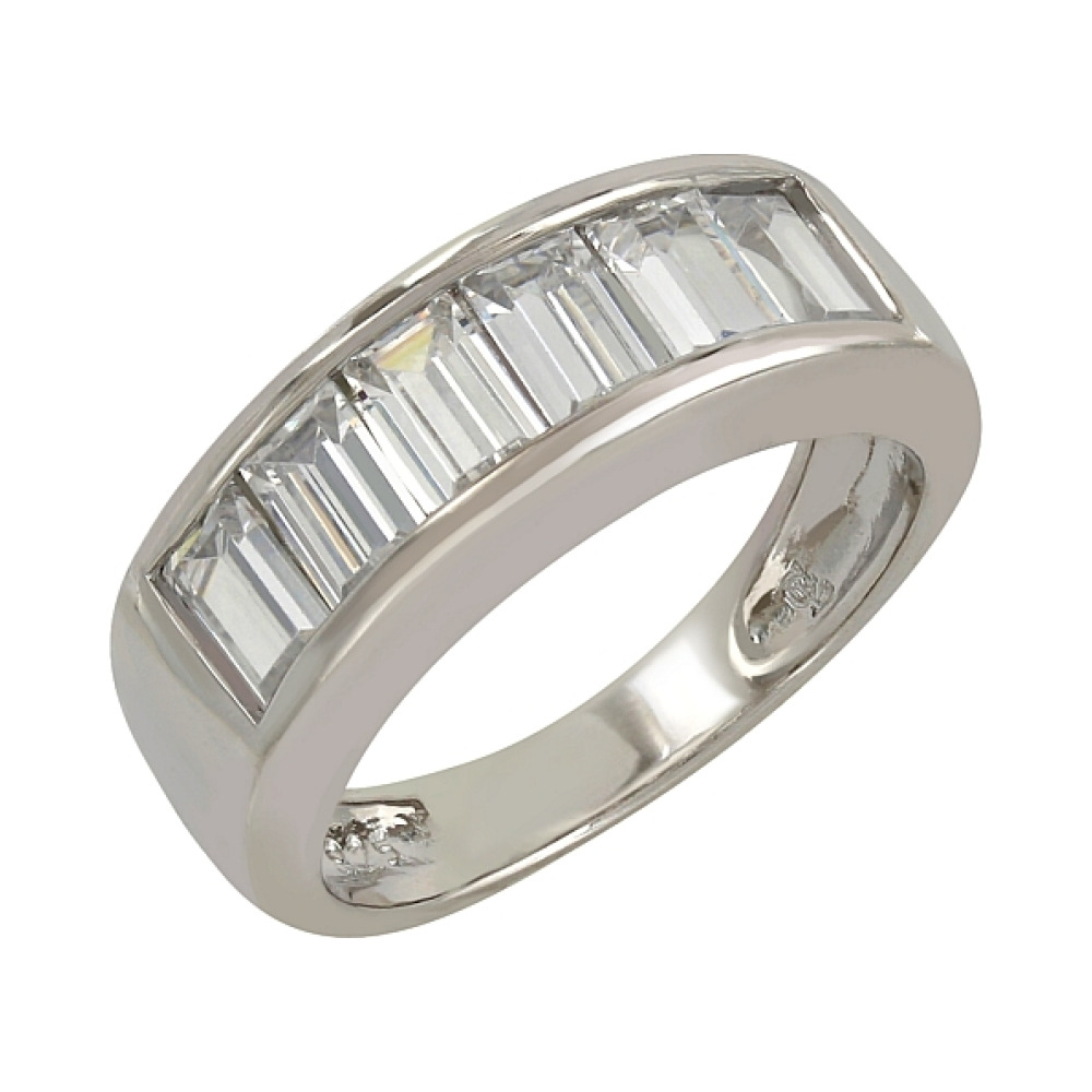 Серебряное кольцо с фианитом № 107269