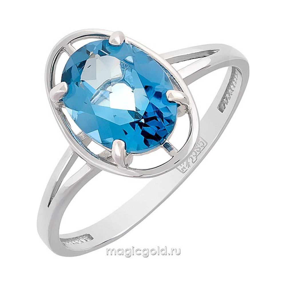 Золотое кольцо с топазом № 113247