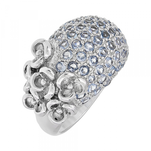 Серебряное кольцо с имитац. шпинели № 75171