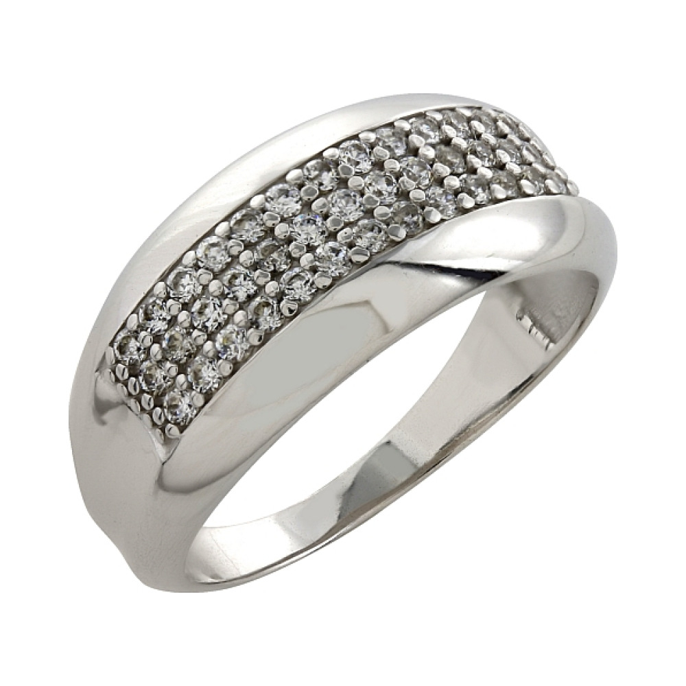 Золотое кольцо с фианитом № 98530