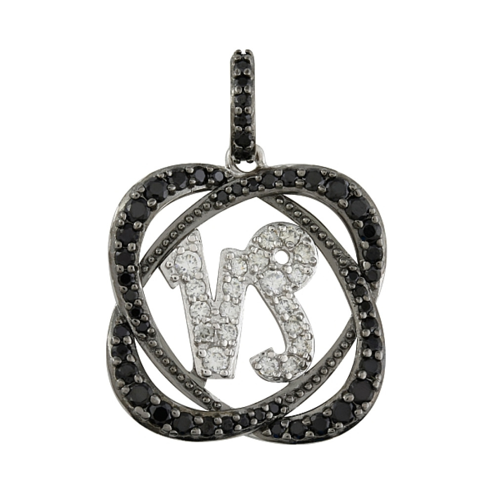 Серебряная подвеска с фианитом № 83504